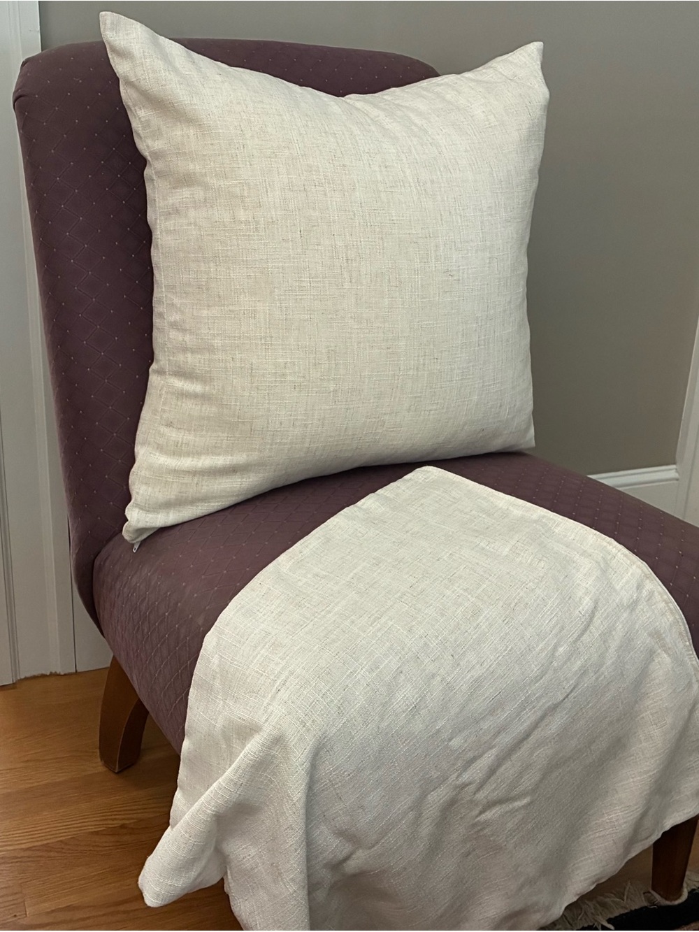 Custom Throw Pillow Covers with Zippers, 22” Square Set of 2, NEW